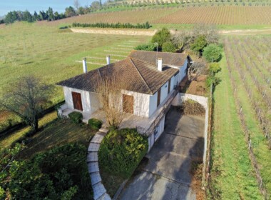 Maison contemporaine avec dépendance, piscine à Castillon La Bataille